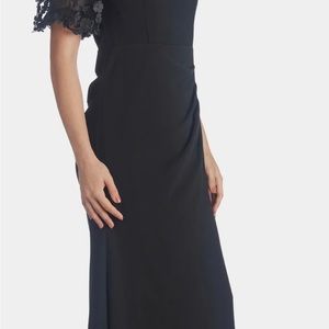Xscape Black evening dress-one shoulder.